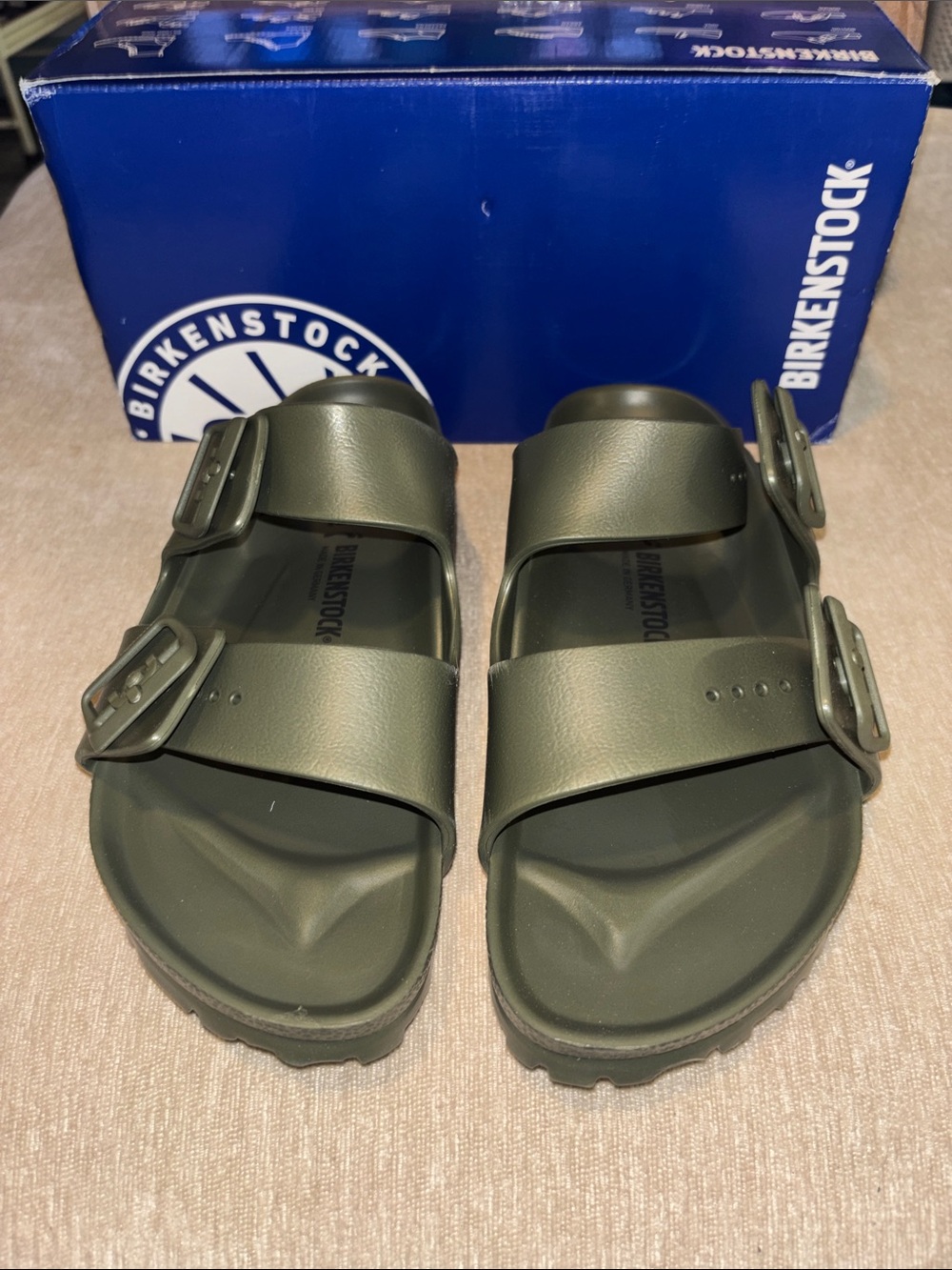 Birkenstock Men’s Arizona EVA Sandals — Olive